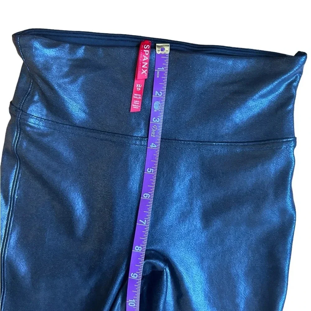 SPANX Women’s Faux Black Leather Leggings NWOT Size Extra Small‎